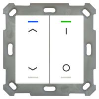 Taster Light 55 2fach RGBW mit Temperatur Reinweiß glänzend Jalousie Schalten