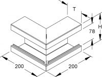 GK-Außeneck 90Gr. GKA 220-78T80 WA