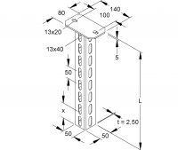 Hängestiel U-Profil HU 5050/250 C1KG