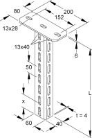 Hängestiel U-Profil HU 6040/1100 E5