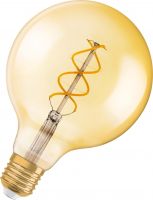 LED-Filament-Lampe VINTAGE 1906 Globe-Form, gold E27/5W (25W), 250 lm 2000K, Spiral-Filament
