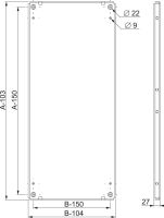 Montageplatte Vollblech NSYMP188