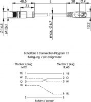 STX M12x1-RJ45 VL 100017287