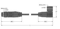 Aktuator- u. Sensorleitung BSM-BKWM19-E01-3/S90