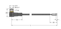 Anschlussleitung WKCV4.4T-P7X2-2/TFW