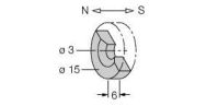 Dauermagnet DMR15-6-3