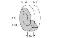 Dauermagnet DMR31-15-5