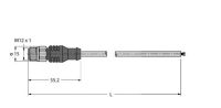 Feldbusleitung RSCV-FBY48BU-2M/5D
