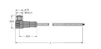 Feldbusleitung WKCV-FBY48BK-2M/5D