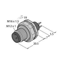 Flanschstecker EC-FSFD5-P/16