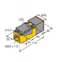 Sensor,ind.,quad.,40mm Ni20-CP40-Y1X
