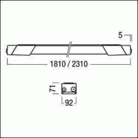Einzeltragschiene TRINOS SGL L1820 WH