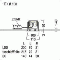 LED-Einbauleuchte P-EVO R100 #60818971