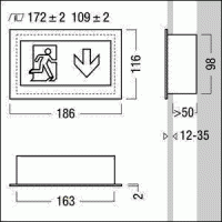 LED-Sicherheitsleuchte ARTSIGN75PMRWE1DSR
