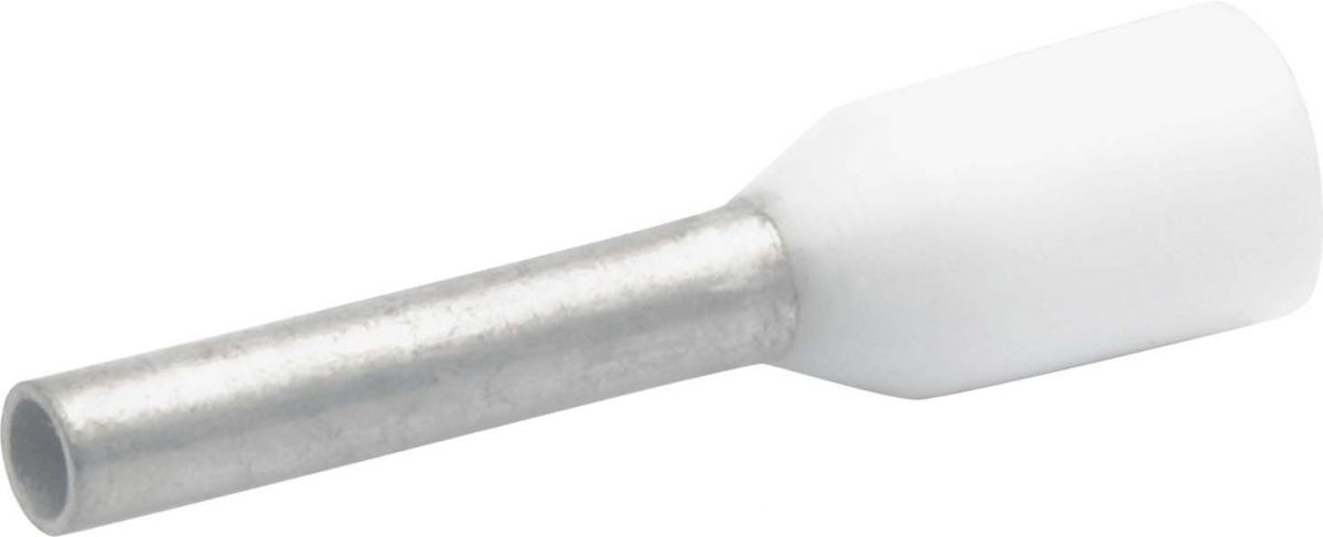 Aderendhülse m. Kragen weiss 0,75 mm² L=8mm 170/W Aderendhülse m. Kragen weiss 0,75 mm² L=8mm 170/W