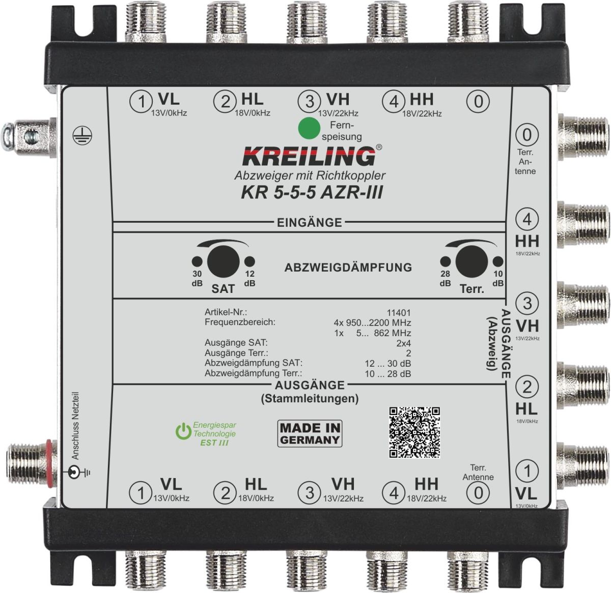 Abzweiger m. Richtkoppler KR 5-5-5 AZR-III Abzweiger m. Richtkoppler KR 5-5-5 AZR-III