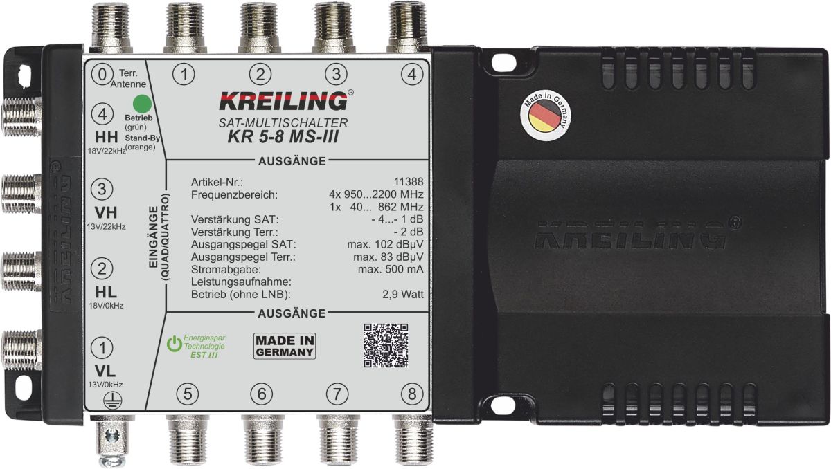 Multischalter KR 5-8 MS-III Multischalter KR 5-8 MS-III