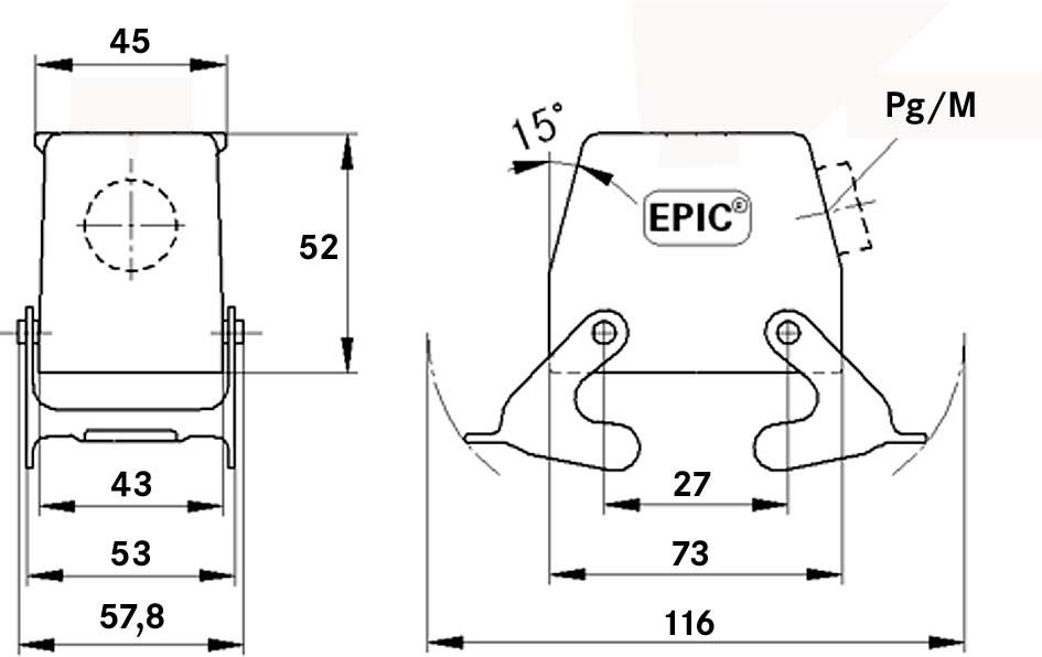 Tüllengehäuse 10 TSB 16 ZW