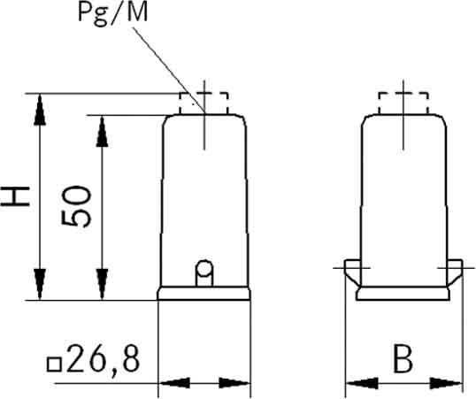 Tüllengehäuse H-A 3 MTGV M20 N.GW