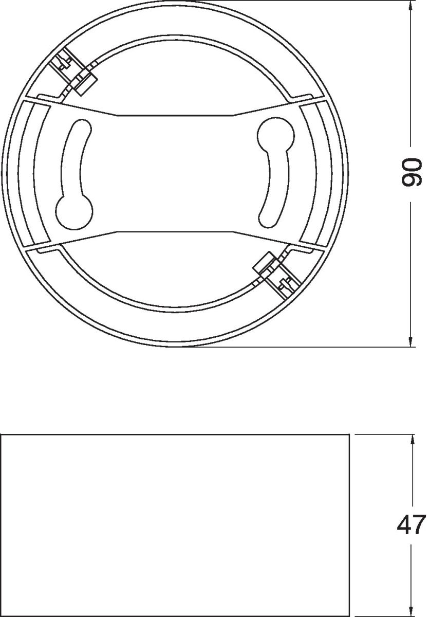 Aufbaurahmen DL IP44FRAME DN90 WT