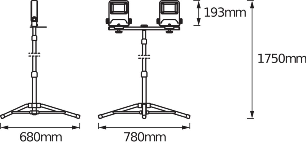 LED-Arbeitsleuchte LED WORK.TRIPOD2X30W