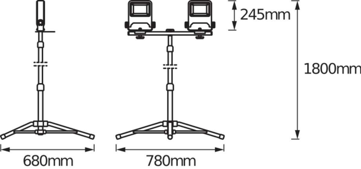 LED-Arbeitsleuchte LED WORK.TRIPOD2X50W