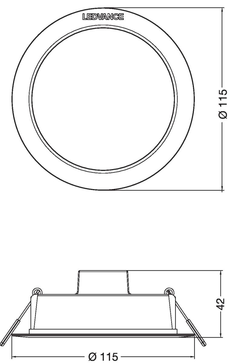 LED-Downlight IP44 DLIP44DN1158W840WT