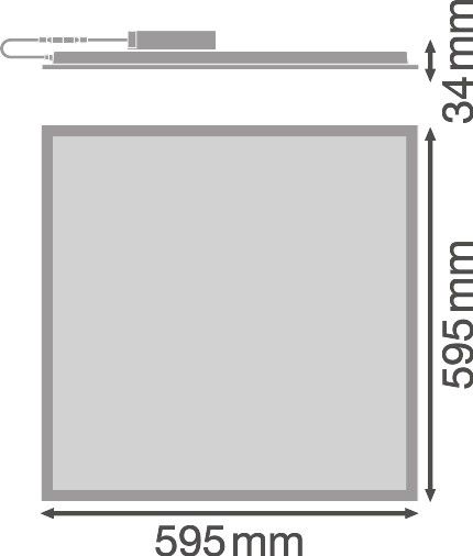 LED-Panel M600 PLCOMP600V33W840DALI