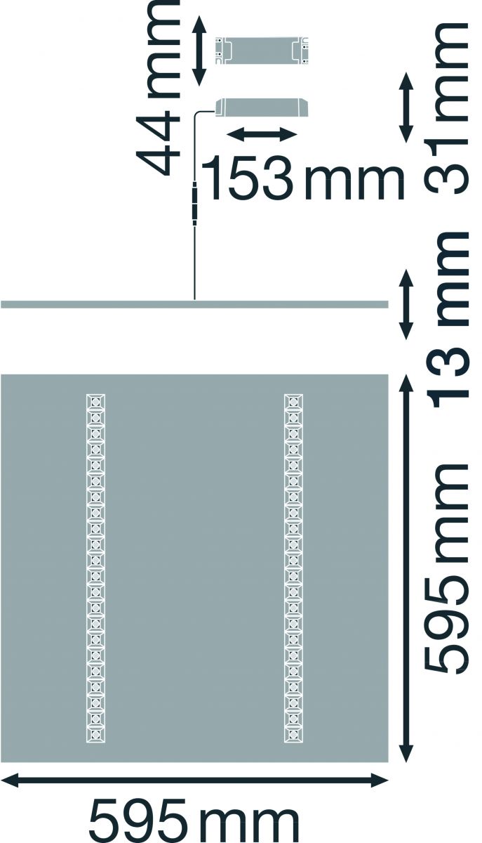 LED-Panel M600 PLINDV60033/3000DALI