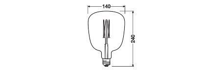 LED-Vintage-Lampe E27 V1906GL140D1545W1600