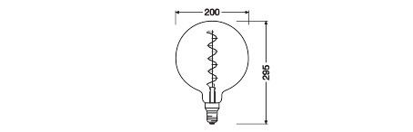 LED-Vintage-Lampe E27 V1906GL200D334.8W/22