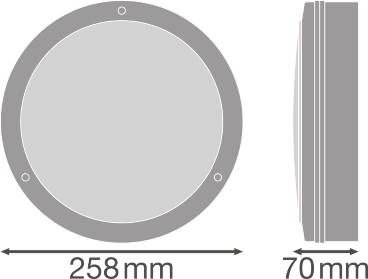 LED-Wand-/Deckenleuchte SFBLKH25010W/4000KWT