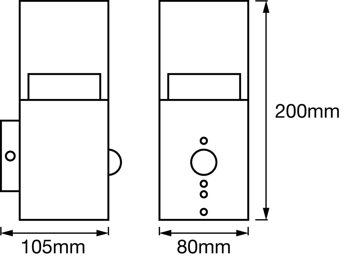 LED-Wandleuchte m. BWM ENDURA#4058075474154