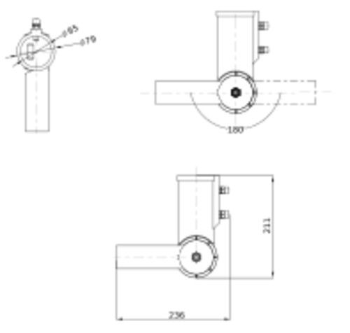 Mast-Adapterstück AREA48/60ADJUSTANGLE