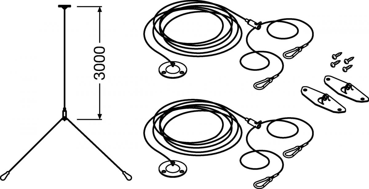 Seilabhängung-Set PL SUSPENSION KIT