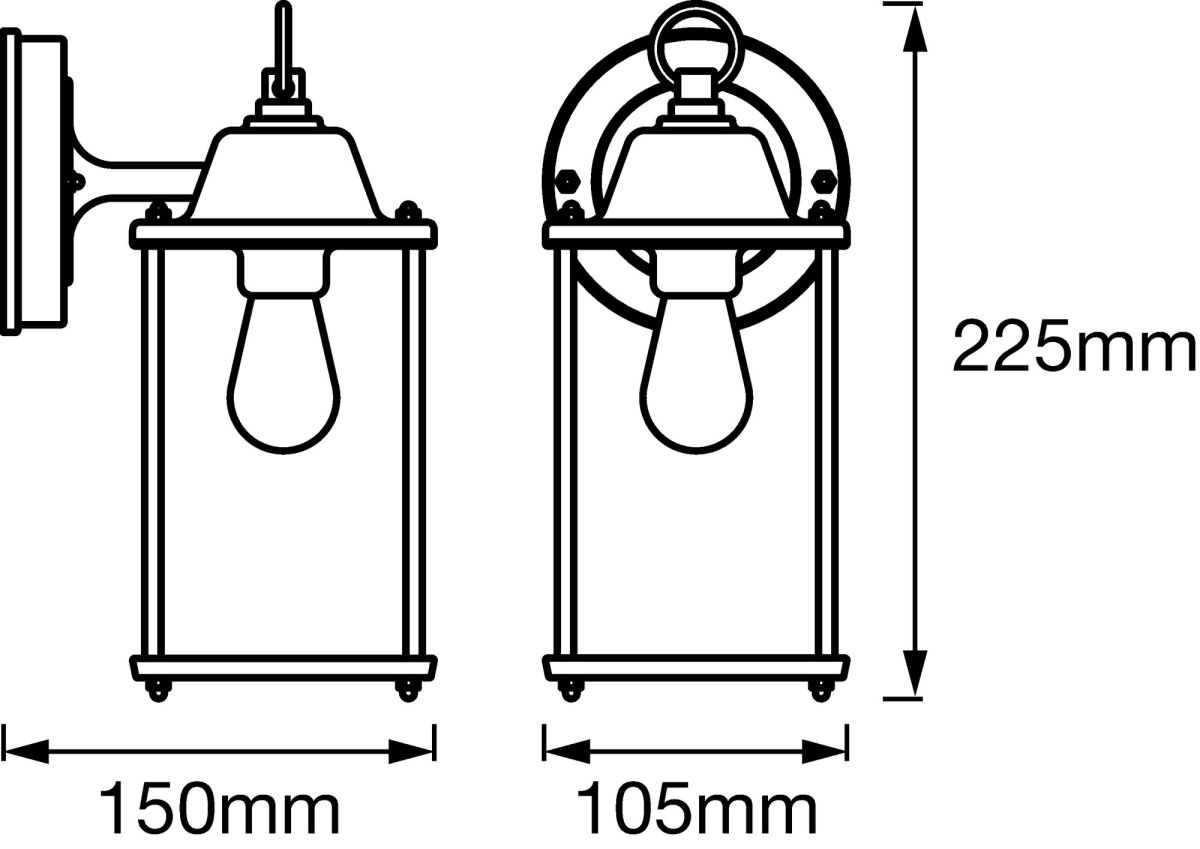 Wandleuchte E27 ENDURA#4058075206625