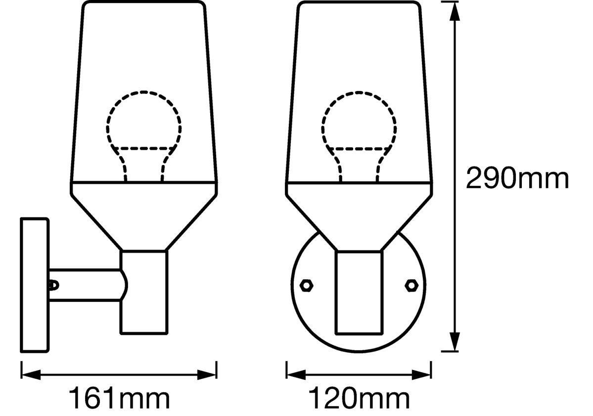 Wandleuchte E27 ENDURA#4058075477957