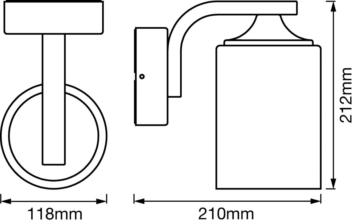 Wandleuchte E27 ENDURACLASS.CYLE27WD