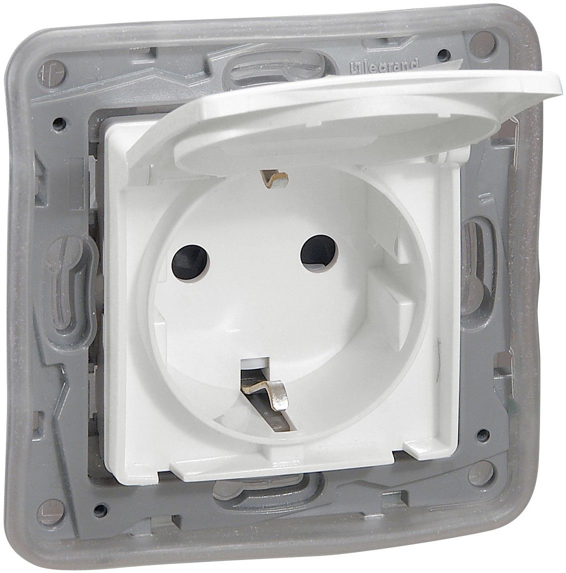 Schuko-Steckdose mit Klappdeckel 664532