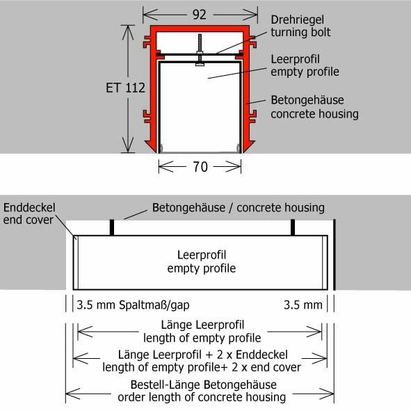 Betoneinbaugehäuse LK-Z 0700051 BT