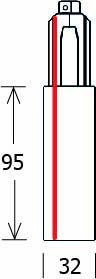 Endeinspeisung ST-A F/PE-L/9002 GR