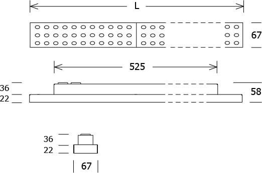 LED-Anbauleuchte LUZ06-A 14.013.30 si