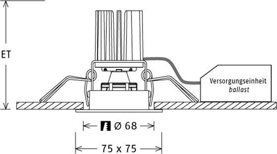LED-Einbaudownlight FLIQ 100.1027.01 si