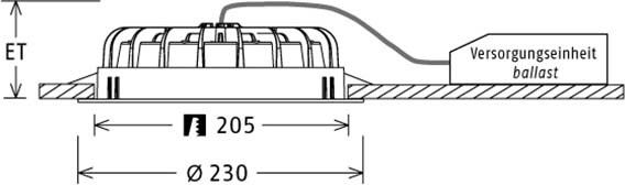 LED-Einbaudownlight VTFL 10.2530/DALI ws