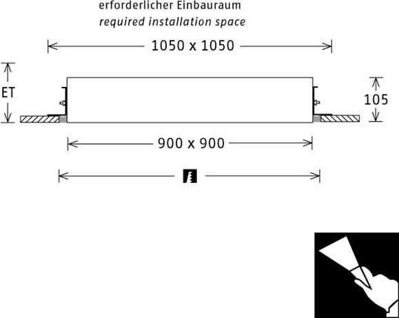 LED-Einbauleuchte PLL 55.900.30.1/DALI