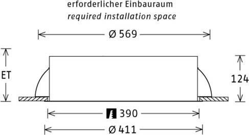 LED-Einbauleuchte PLL27410402/DALI ws