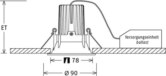 LED-Einbaustrahler VTRM 10.0527.35 si