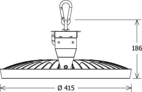 LED-Hallenleuchte FLCK-P 415.200.40 si
