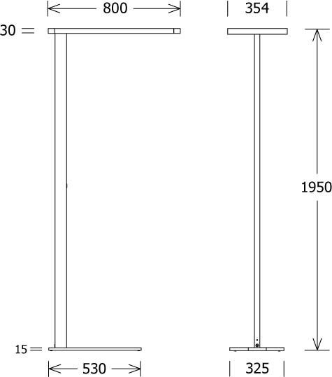 LED-Stehleuchte PIANO-S0800830DIM ws