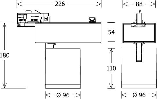 LED-Stromschienenstrahler SCOUT203930502D-STws